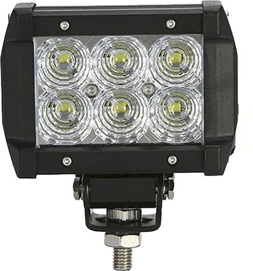 GloboStar Squareς Waterproof Headlights Car LED Universal 10 - 30V 18W 9.9cm with White Lighting 1pcs
