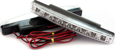 8 LED White Car Light 2τμχ