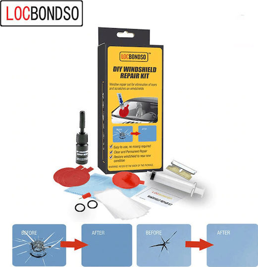 Locbondso DIY Windshield Repair Kit Επιδιόρθωσης για Τζάμια-Παρμπρίζ Αυτοκινήτου