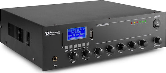 Power Dynamics PPA30 Προενισχυτής Εγκαταστάσεων 5 Καναλιών 30W/8Ω με 1 Ζώνη 30W/100V και Συνδέσεις USB/Bluetooth