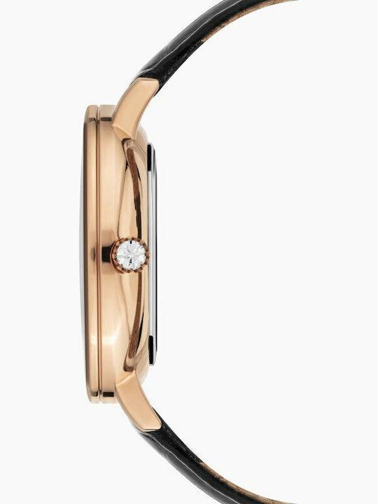 Police Miona Damen Uhr mit Schwarz Lederarmband