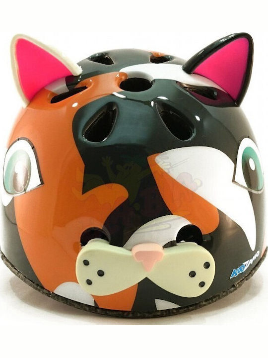 Kidzamo Kitten Kinderfahrrad- / Rollerhelm Mehrfarbig