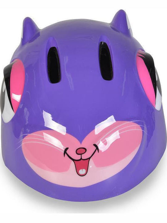 Byox Y26 Kati Kids' Helmet for City Bike Purple with LED Light