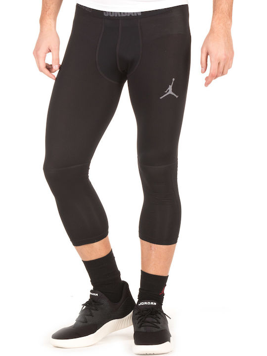 Jordan 23 Alpha Dry 3/4 Tights Men's Sports Capri Leggings Black