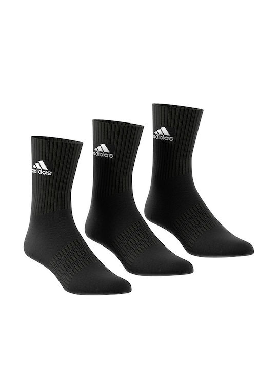 adidas Performance Αθλητικές Κάλτσες Μαύρες 3 Ζεύγη