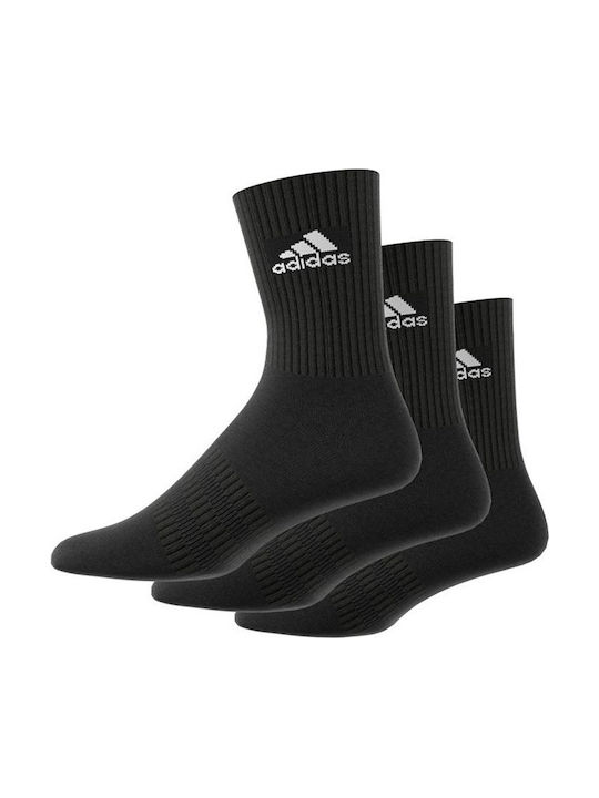 adidas Performance Αθλητικές Κάλτσες Μαύρες 3 Ζεύγη