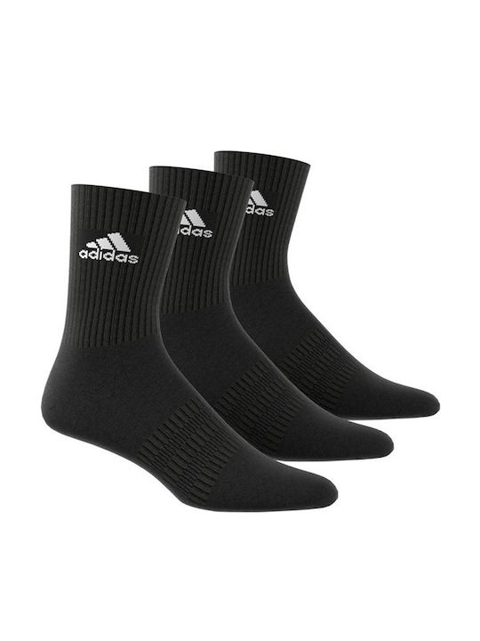 adidas Performance Αθλητικές Κάλτσες Μαύρες 3 Ζεύγη