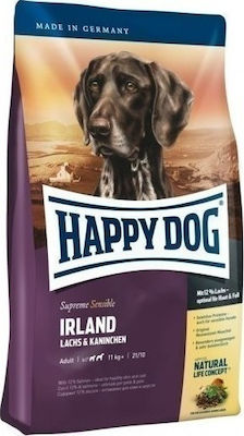 Happy Dog Sensible Ireland 12.5kg Dry Food Gluten Free for Adult Dogs of Medium & Large Breeds with Rabbit and Salmon