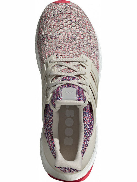 UltraBoost Women's Running Sport Shoes Clear Brown / Shock Red / Active Blue