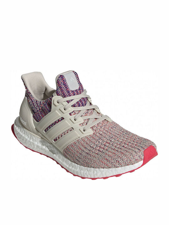 UltraBoost Women's Running Sport Shoes Clear Brown / Shock Red / Active Blue