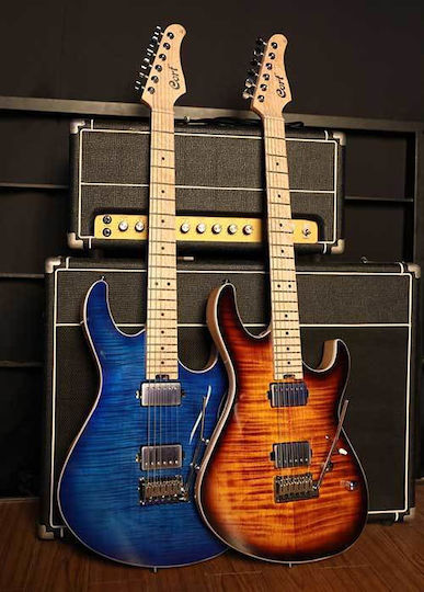 Cort G290 FAT Elektrische Gitarre Stratocaster mit HH Tonabnehmerkonfiguration Antique Violin Burst