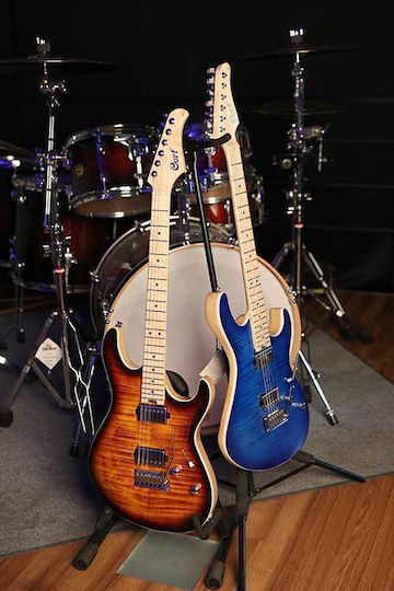 Cort G290 FAT Elektrische Gitarre Stratocaster mit HH Tonabnehmerkonfiguration Antique Violin Burst