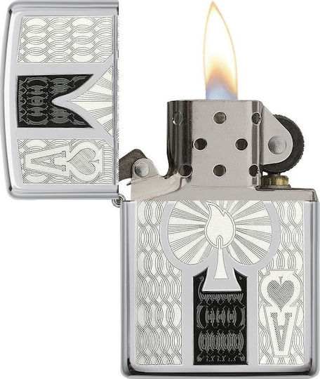 Zippo Brichetă Flacără Rezistent la vânt Intricate Spade