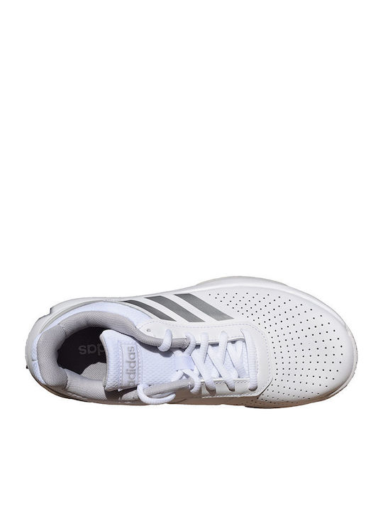 adidas Courtsmash Women's Tennis Shoes for All Courts Cloud White / Matte Silver / Grey Two