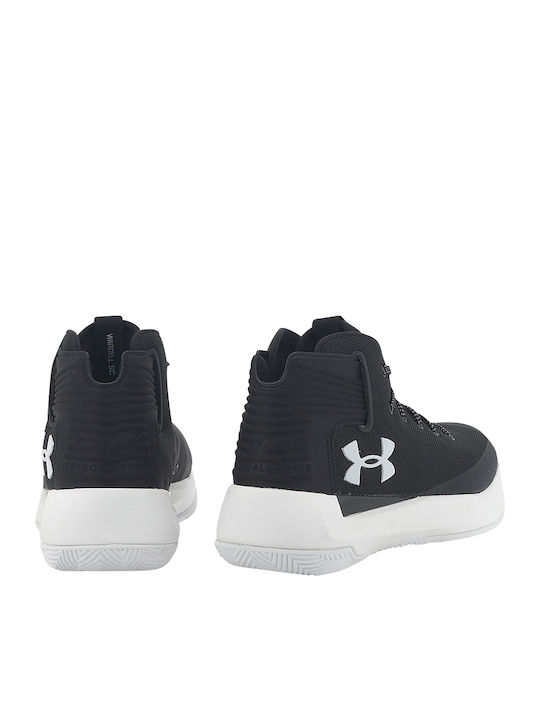 SC 3Zero inalti Pantofi de baschet Negru / Alb