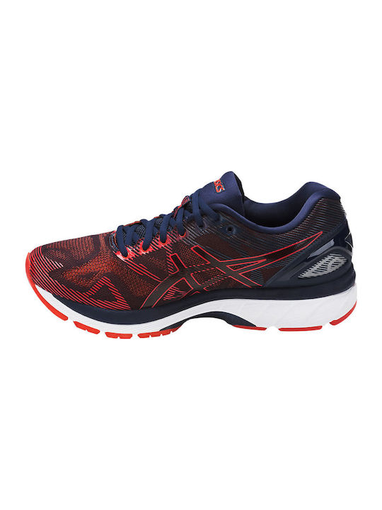 Gel-Nimbus 19 Herren Sportschuhe Laufen Peacoat / Red Clay