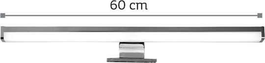 Inlight Modern Lamp Wall with Integrated LED and Natural White Light Silver 60cm