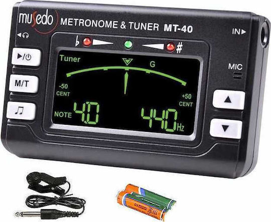 Musedo Tuner / Metronom MT-40 în Culoare Negru