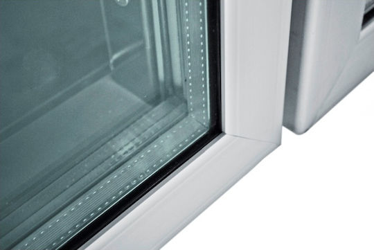 Bambas Frost UBF 137 Професионален Камера Дисплей Фризер 1232л и 850W Inox с 2 Врати П137 x Ш82 x В207см