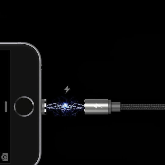 Remax Gravity RC-095a Braided / Magnetic USB 2.0 Cable USB-C male - USB-A Gold 1m