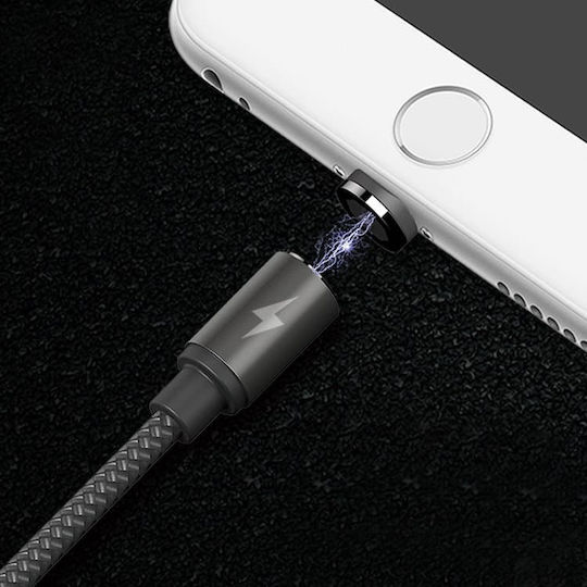 Remax Gravity RC-095a Braided / Magnetic USB 2.0 Cable USB-C male - USB-A Gold 1m