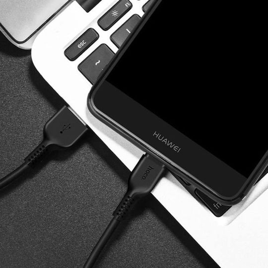 Hoco X20 Flash Regular USB 2.0 Cablu USB-C bărbătesc - USB-A 18W Negru 2m