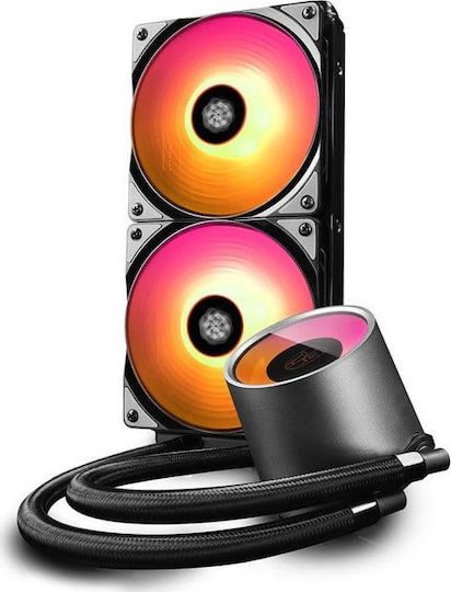 Deepcool Castle 240 RGB Υδρόψυξη Επεξεργαστή Διπλού Ανεμιστήρα 120mm για Socket AM4