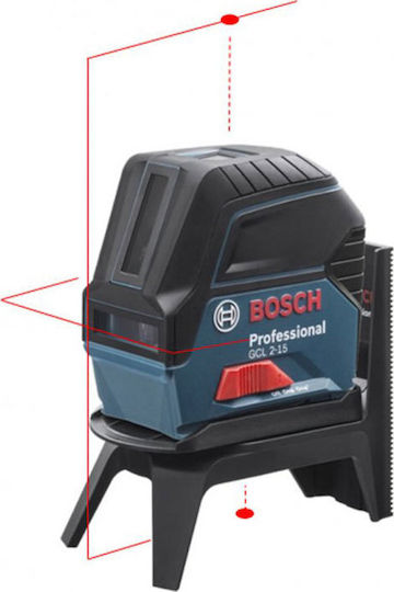 Bosch GCL 2-15 Αυτορυθμιζόμενο Γραμμικό Αλφάδι Laser Κόκκινης Δέσμης 1.5V με Εύρος Εργασίας 15m