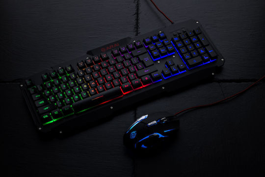 Zeroground KB-1700GUMS Arai Σετ Gaming Πληκτρολόγιο με RGB φωτισμό & Ποντίκι (Αγγλικό US)