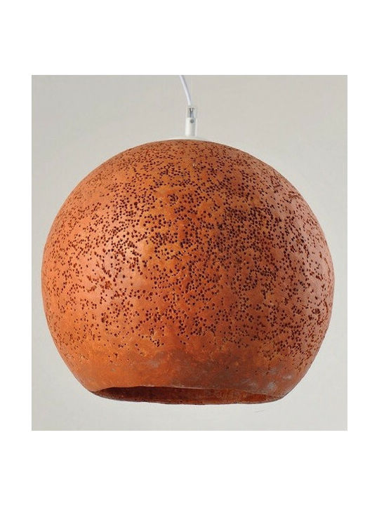 Aca Netto Brown Bell Pendant Ceiling Light with E27 Socket 35cm