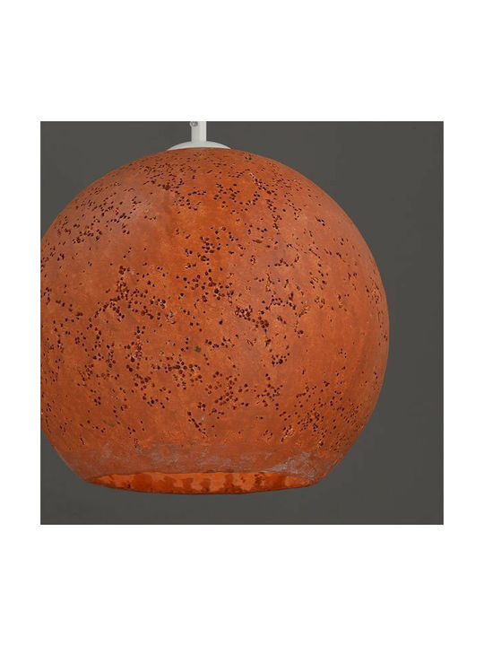 Aca Pendant Light Brown Bell with Socket E27 35cm