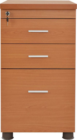 Office Storage Drawer Vance Wooden with Lock Cherry 40x46x75cm