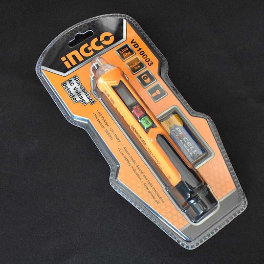 Ingco Detector de Tensiune VD10003 AC cu Interval de Măsurare 12 - 1000V