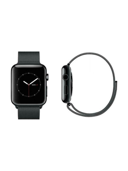Tactical Milanese Loop Strap Stainless Steel Black (Apple Watch 38/40/41mm)