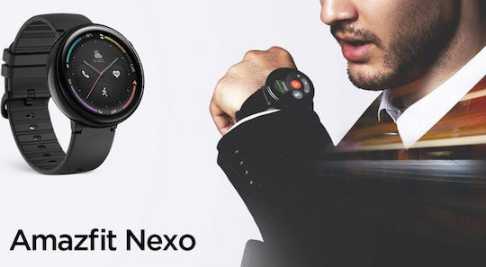 Amazfit Nexo Keramik 36mm Smartwatch mit eSIM und Pulsmesser (Black)