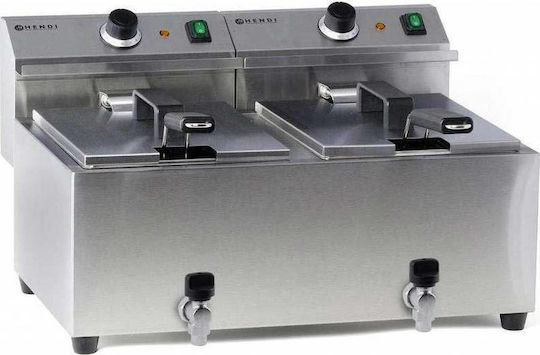 Hendi Elektrische Fritteuse Doppel 7kW Kapazität 2x8lt 60.5x51.5x34.5cm