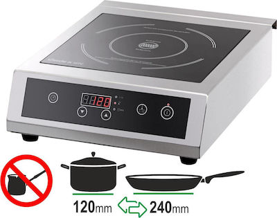 Bartscher IK 35TC Tabletop Inductive Commercial Electric Burner with 1 Hearths 3.5kW 34x44.5x11.7cm 105843