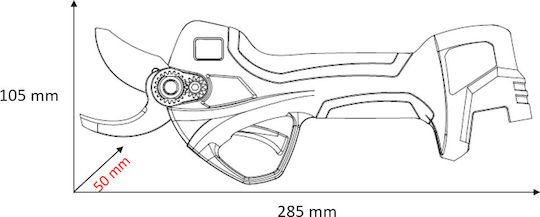Bahco Pruning Shears Battery Brushless 14.4V 2x2.5Ah with Maximum Cutting Diameter 32mm