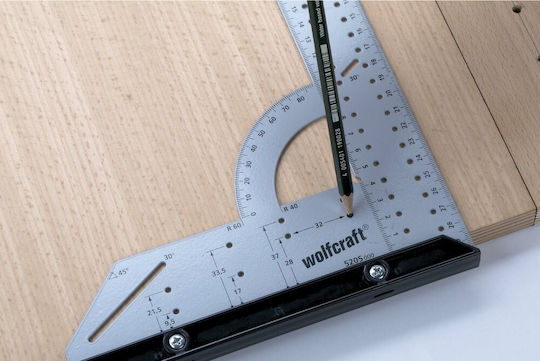 Wolfcraft Carpenters Metallic Angle Ruler 30cm