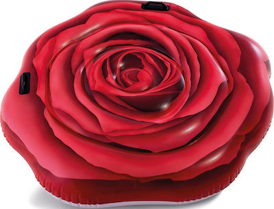 Intex Rose Mat Φουσκωτό Στρώμα Θαλάσσης με Χειρολαβές Κόκκινο 137εκ.