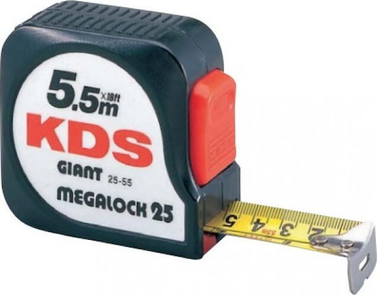 KDS Giant Megalock Tape Measure with Auto-Rewind 25mm x 5.5m