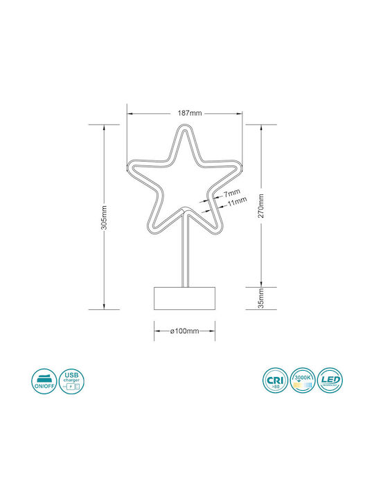 Trio Lighting Star Decorative Lamp White