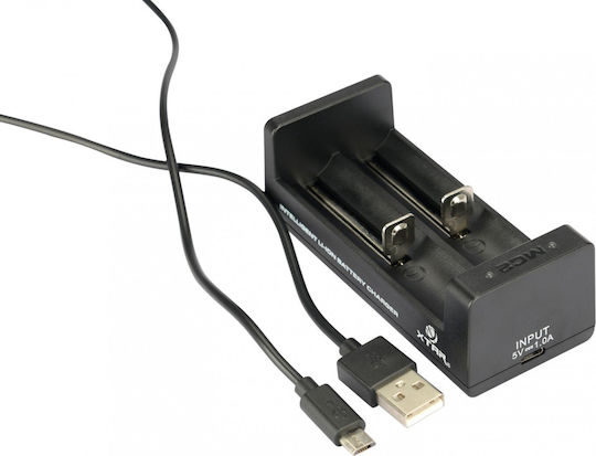 XTAR MC2 USB Charger 2 Batteries Li-ion Size 18650/16340/26650/14500 Set with micro USB