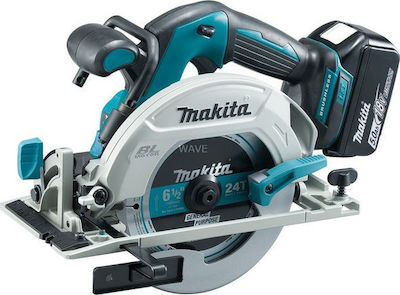 Makita Δισκοπρίονο 18V 2x5Ah με Ρύθμιση Ταχύτητας και με Σύστημα Αναρρόφησης