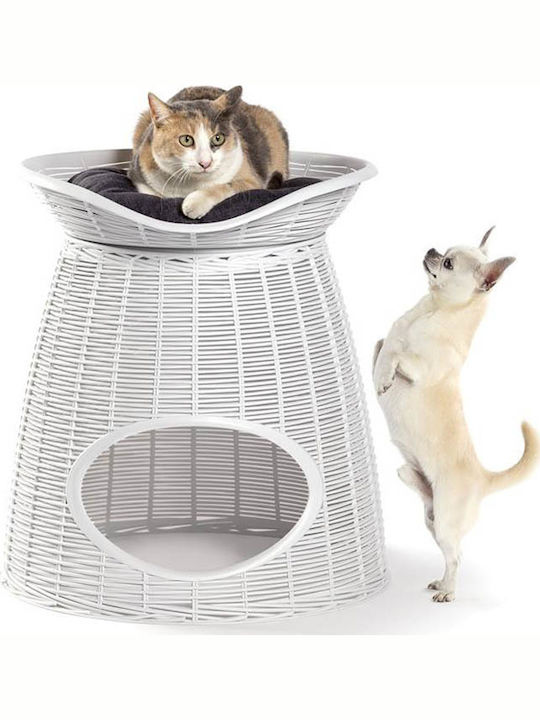 Bama Pasha Pet Home Φωλιά Σκύλου Λευκή 52x50εκ.