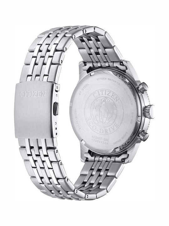 Citizen Men's Watch 42.5mm Chronograph Battery with Silver Metal Bracelet