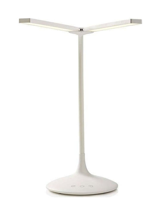 Nedis Rechargeable LED Office Lamp with Flexible Arm in White Color