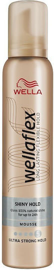 Wella Wellaflex Shiny Hold Haarschaum Mousse 5 Ultra starker Halt 200ml