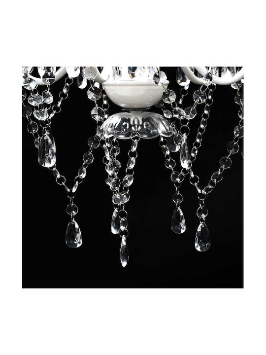 vidaXL Kronleuchter 5xE14 mit Kerzen Transparent 240309