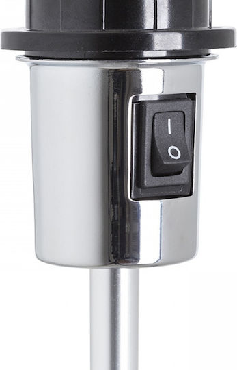Rendl Light Studio Gardette Table Metal Table Lamp for Socket E27 with Black Shade and Silver Base